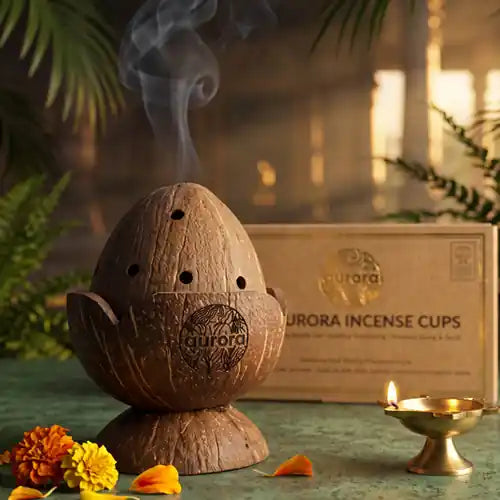 Coconut Shell Incense Holders