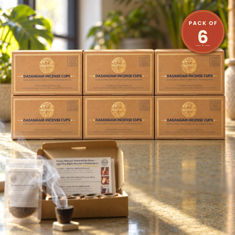 Aurora Dasangam Incense Cups — Pack of 6