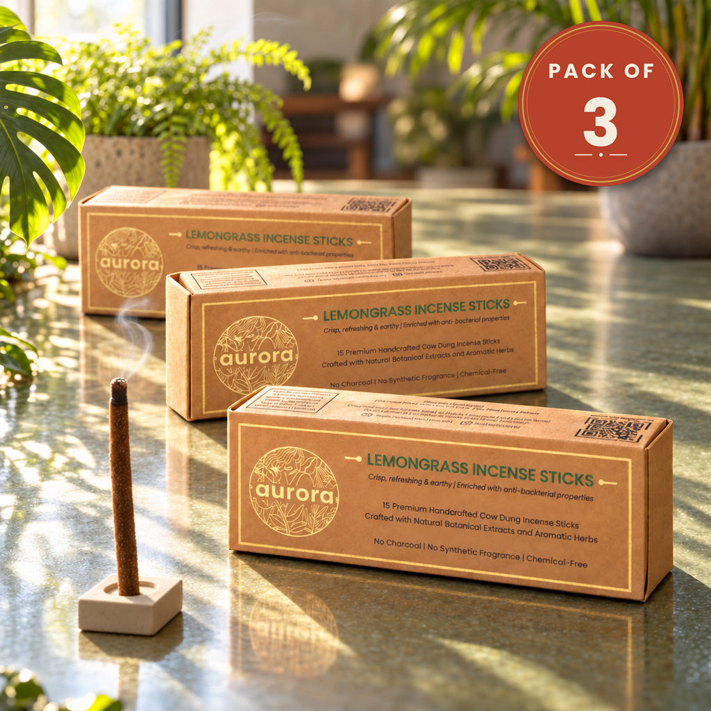 Aurora Lemongrass Incense Cups — Pack of 12